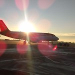 Plane at John Lennon airport